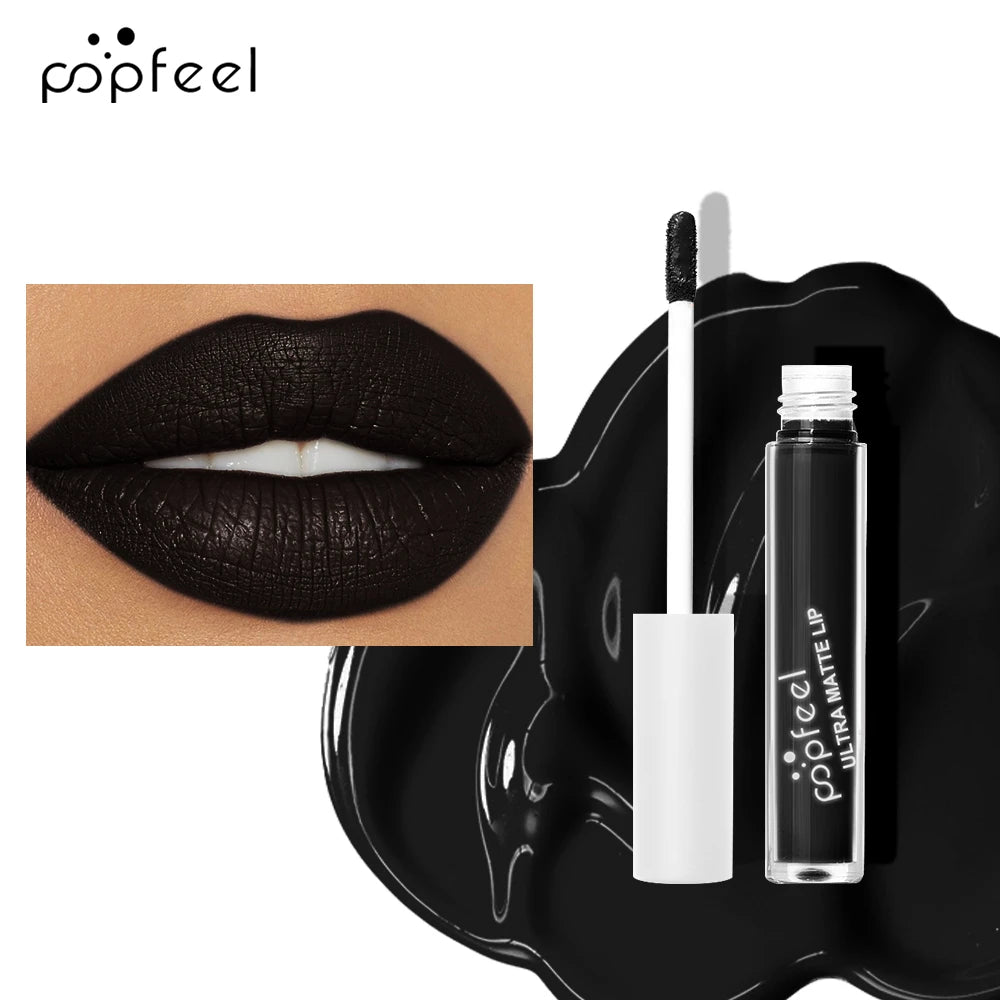 Labial líquido negro mate
