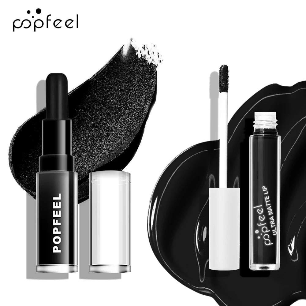 Labial líquido negro mate