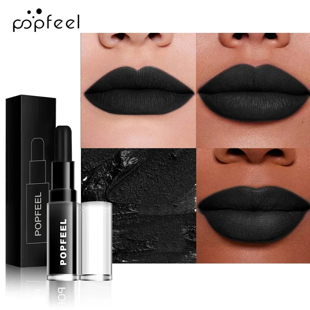 Labial líquido negro mate