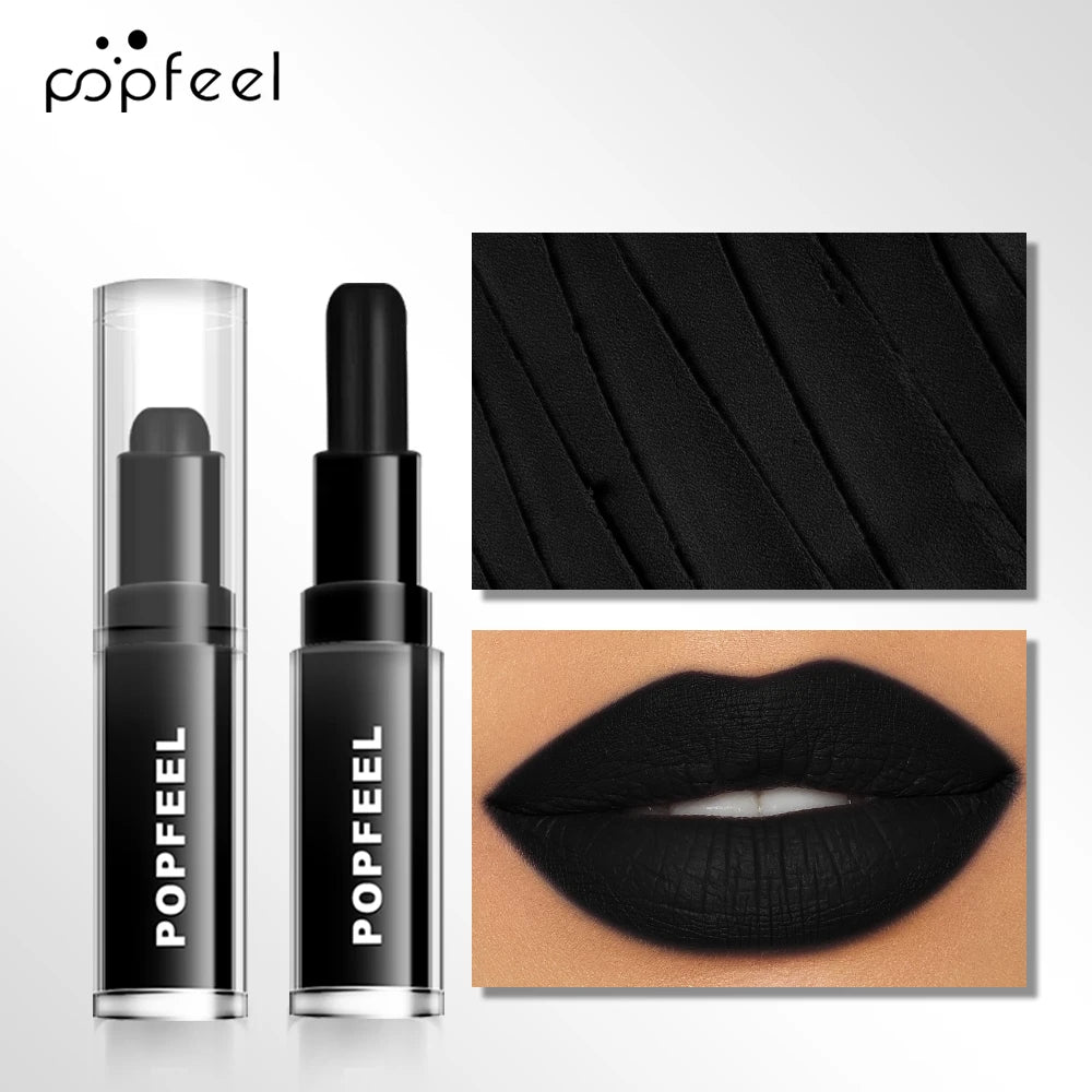 Labial líquido negro mate