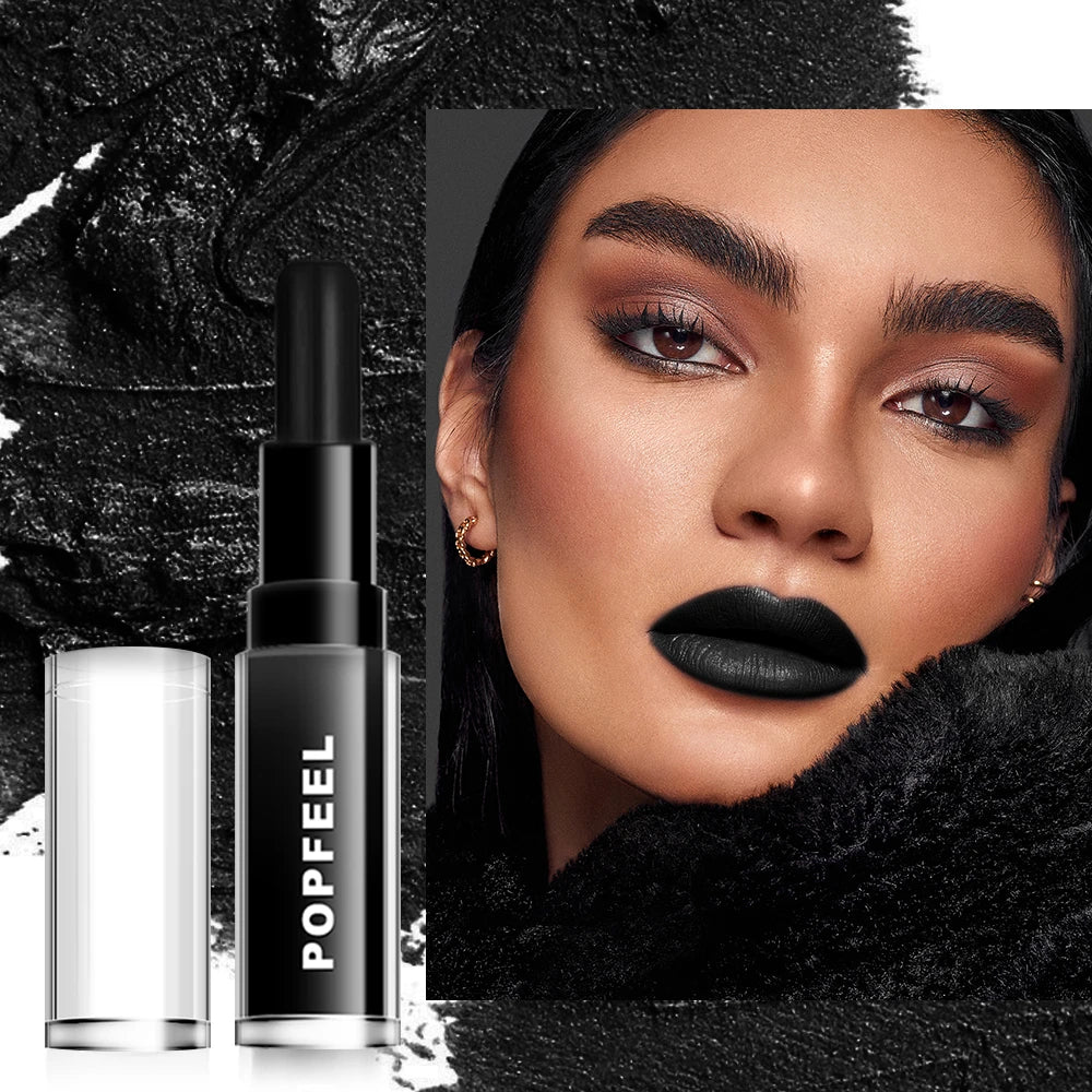 Labial líquido negro mate