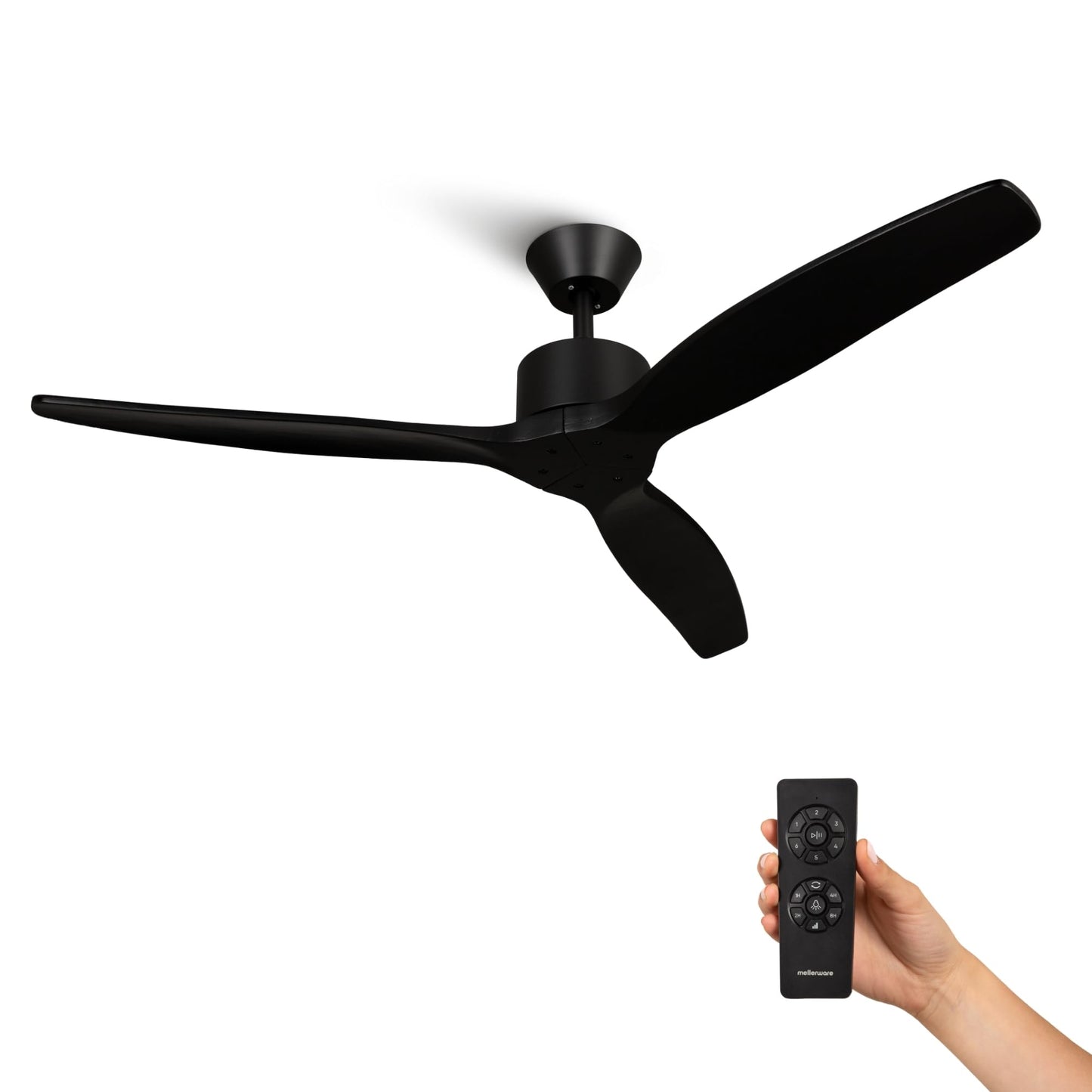 Ventilador de Techo Negro Mate
