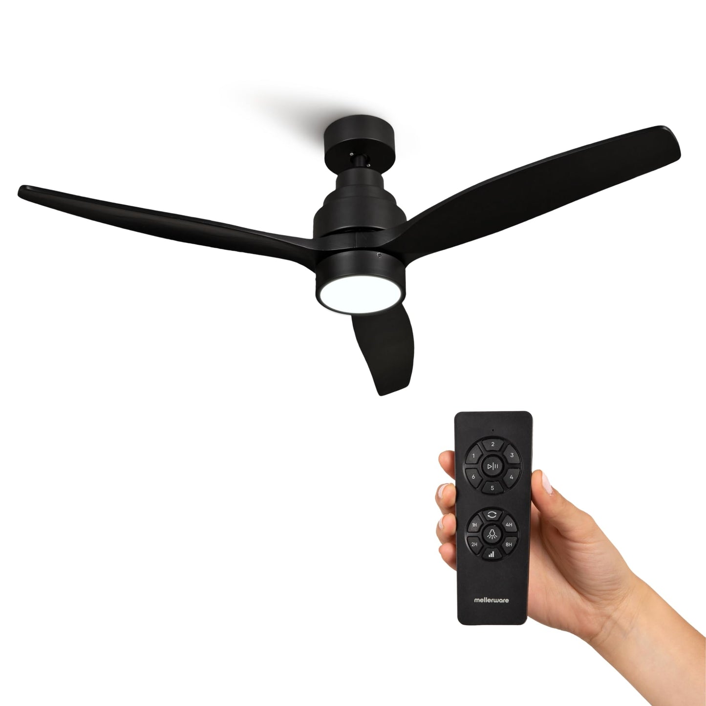Ventilador de Techo Negro Mate