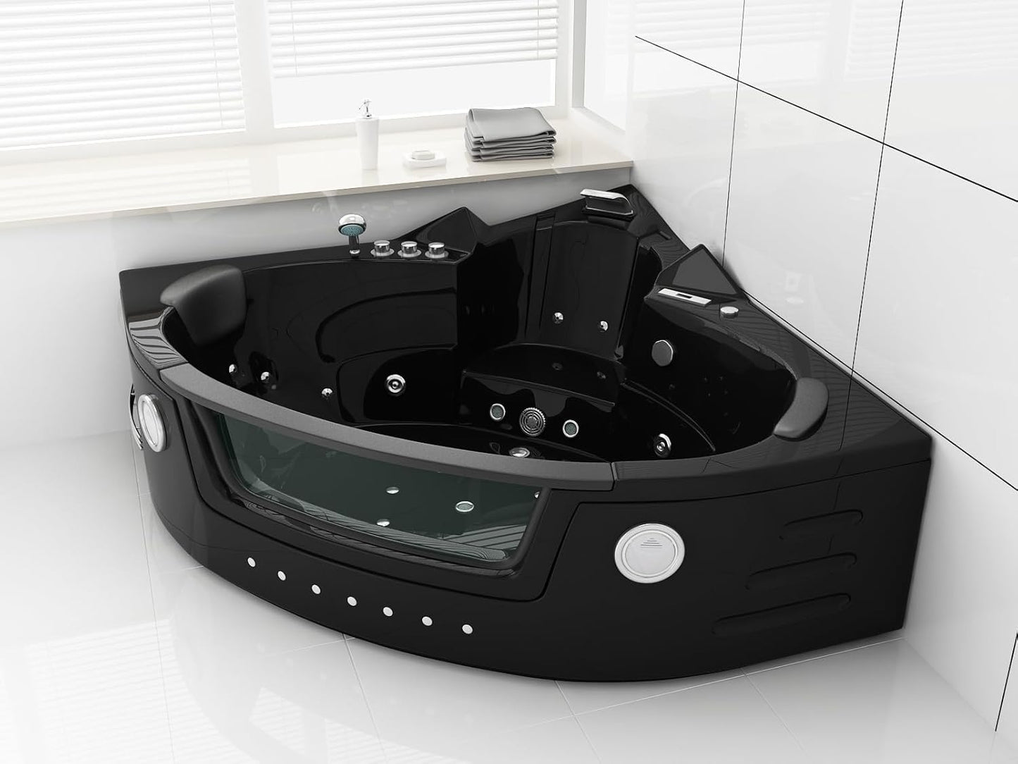 Bañera Negra Whirlpool Milano