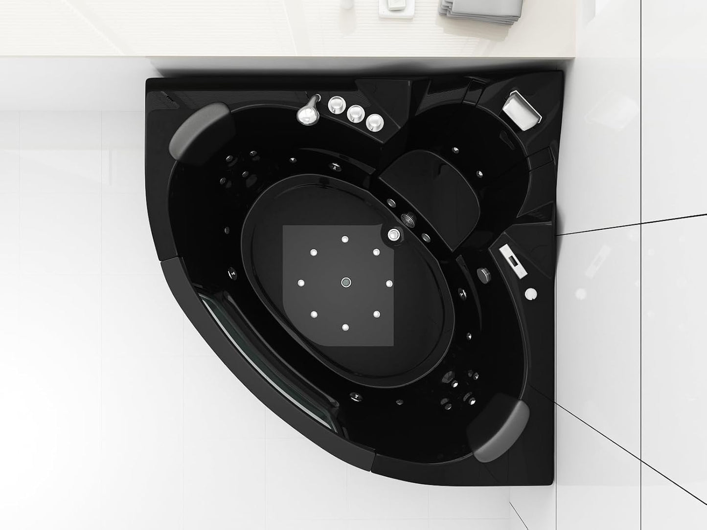 Bañera Negra Whirlpool Milano