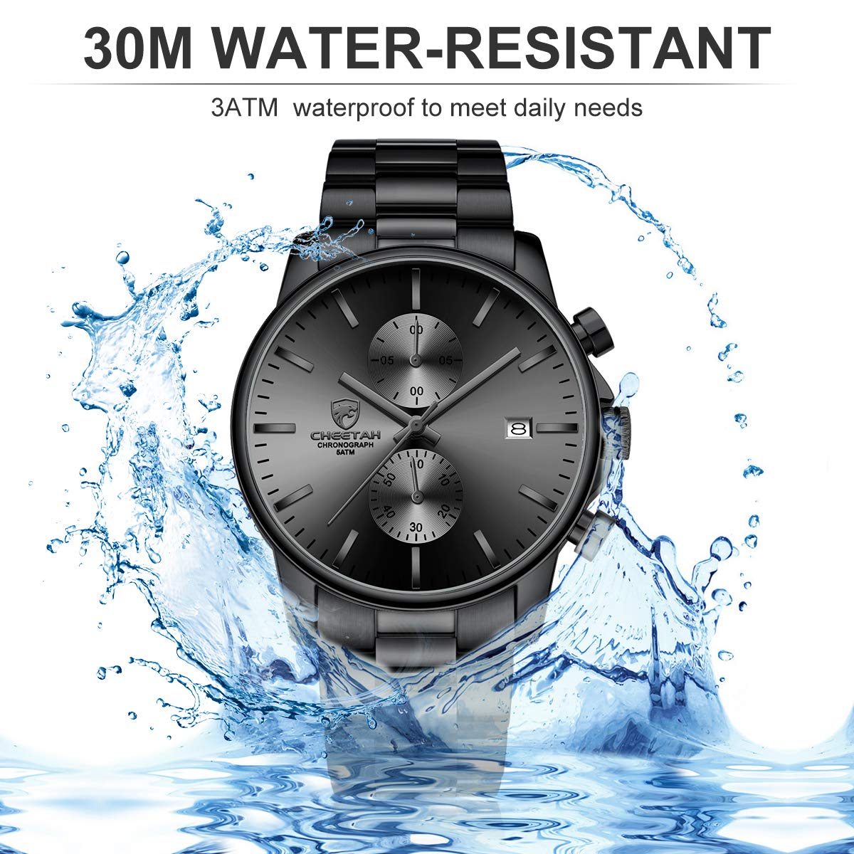 Cheetah Reloj de Cuarzo Resistente al Agua