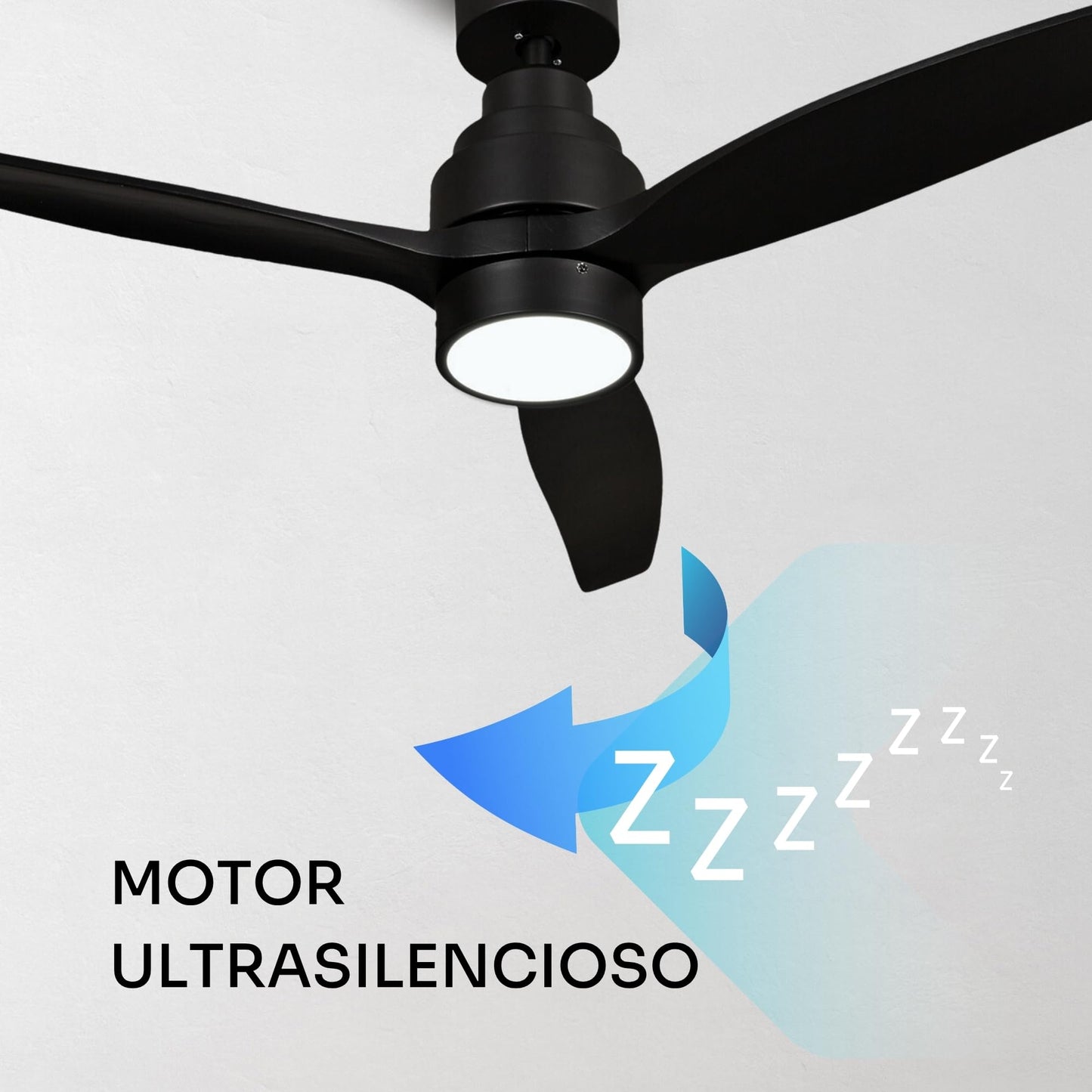 Ventilador de Techo Negro Mate