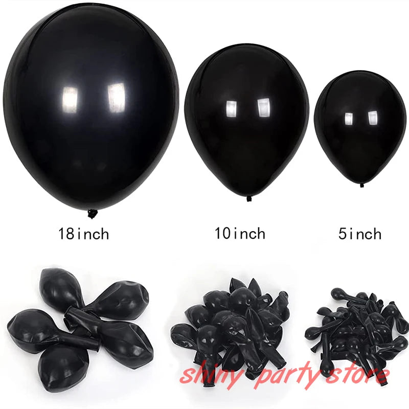 Globos de látex negro